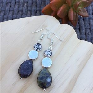 Green jasper earrings
